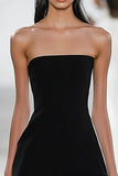 Simple Sans Bretelles Une Ligne Petite Robe Noire