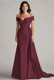 Robe longue formelle champagne à épaules dénudées
