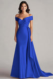 Robe longue formelle champagne à épaules dénudées