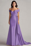 Robe longue formelle champagne à épaules dénudées