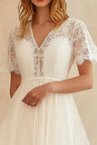 Robe midi en mousseline de soie ivoire