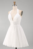 Robe blanche en mousseline ligne A