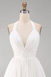 Robe blanche en mousseline ligne A