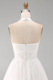 Robe blanche en mousseline ligne A