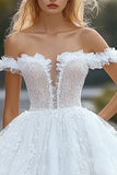 Épaule Dénudée Une Trapèze Dentelle Petite Robe Blanche