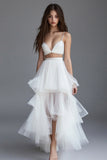 Robe longue deux pièces à plusieurs niveaux A Line