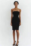 Robe bustier simple moulante petite noire
