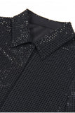Costumes 2 pièces noir scintillant pour femmes