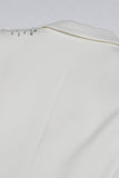 White Peak Lapel Single Breasted Femmes Bal Blazer avec Paillettes