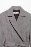Gris 2 Pièce Cranched Lapel Femmes Costumes de Bal avec Ceintures