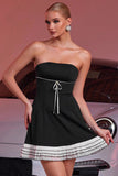 Robe Bustier Petite Trapèze Noire