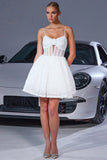 Corset blanc Robe une ligne avec fleurs 3D