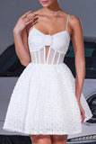 Corset blanc Robe une ligne avec fleurs 3D