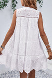 Robe d’été courte blanche à une ligne