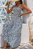 Robe d’été noire florale à une ligne de thé