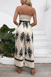 Robe d’été bustier imprimée kahki légère