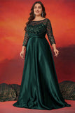 Noir Une Ligne Grande Taille Longue Mère De La Mariée Robe De Mère De La Mariée