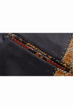 Coffee Snake Skin Revers cranté un bouton Blazer pour homme