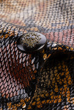 Coffee Snake Skin Revers cranté un bouton Blazer pour homme