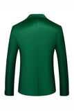 Blazer Homme Slim Fit One Button à revers en pointe vert