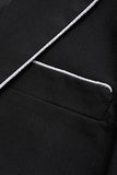 Revers cranté Slim Fit One Button Blazer d’affaires noir pour hommes
