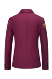 Blazer pour homme à un bouton à revers cranté à imprimé fleurs bordeaux