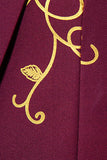 Blazer pour homme à un bouton à revers cranté à imprimé fleurs bordeaux