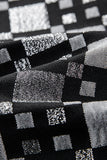 Blazer noir à carreaux crantés à un bouton Blazer pour homme