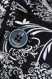 Noir Doré Jacquard Châle Revers Un Bouton Blazer De Smoking Homme