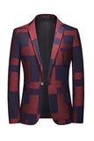 Blazer noir à revers crantés à un bouton pour homme