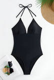 Maillot de bain une pièce noir dos nu avec couverture