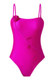 Maillots de bain une pièce vert imprimé en 3D fleur