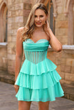 Corset bustier jaune Une Robe de cocktail perlée en ligne