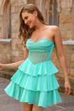Corset bustier jaune Une Robe de cocktail perlée en ligne