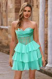 Corset bustier jaune Une Robe de cocktail perlée en ligne