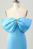 Robe de bal moulante sans bretelles sans bretelles avec dos à lacets