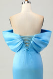 Robe de bal moulante sans bretelles sans bretelles avec dos à lacets