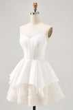 Corset bustier en satin blanc Une Robe de cocktail