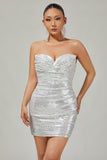 Robe De Cocktail Courte moulante noire scintillante avec paillettes