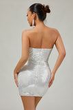 Robe De Cocktail Courte moulante noire scintillante avec paillettes