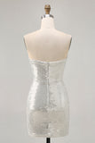 Robe De Cocktail Courte moulante noire scintillante avec paillettes