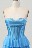 Corset bustier jaune Une robe de bal à plusieurs niveaux