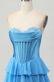 Corset bustier jaune Une robe de bal à plusieurs niveaux