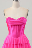 Corset bustier jaune Une robe de bal à plusieurs niveaux