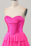 Corset bustier jaune Une robe de bal à plusieurs niveaux