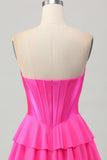 Corset bustier jaune Une robe de bal à plusieurs niveaux