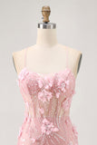 Corset bleu Paillettes Floral Moulante Robe de cocktail