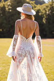 Robe de mariée western en dentelle corset corset blanc