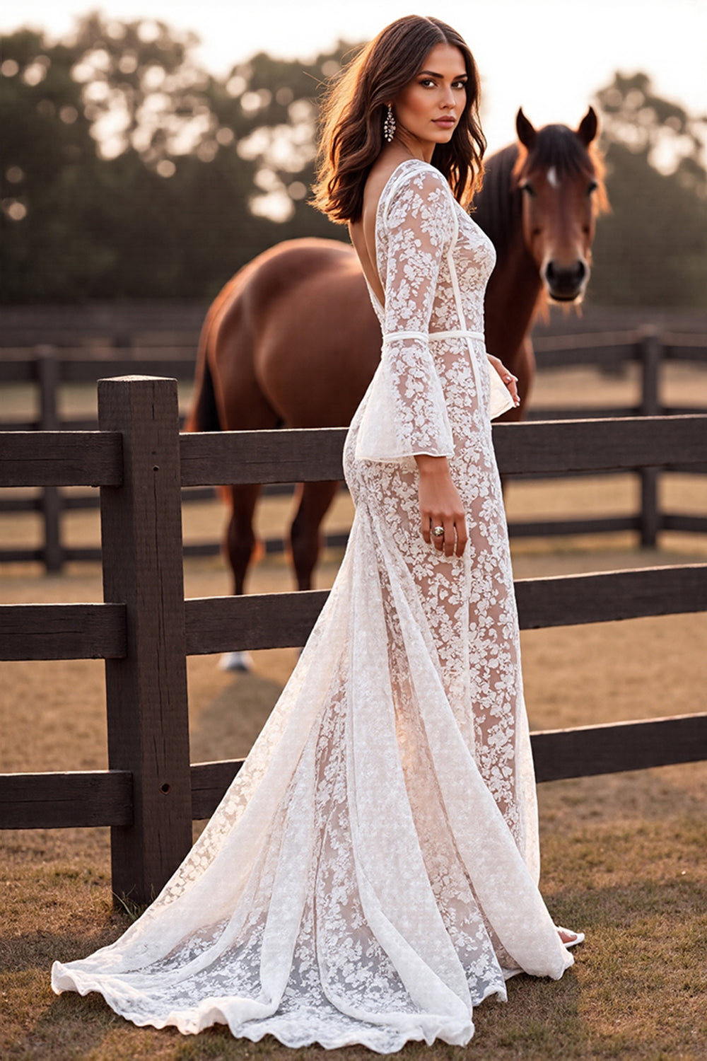Mariage Habillement Western Pour Femme Tenue Champetre Robe