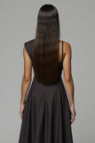 Robe de travail asymétrique Midi noire A Line